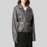 Belted Leather Jacket - Chic