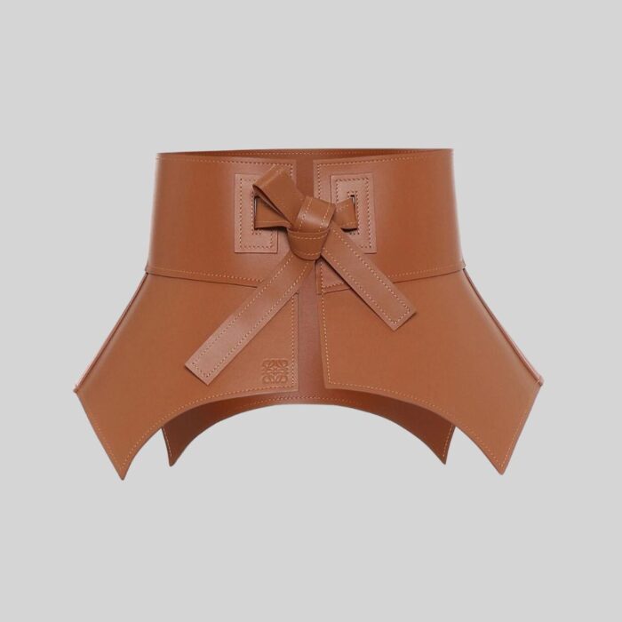 Brown Leather Corset Belt