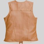 Embrace Style with the Cassidy Leather Vest Back Pose