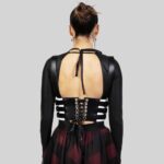 Zip Leather Harness Back Side Pose