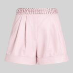 Pink leather shorts full Image