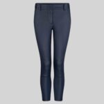 Chic Elegance Women's Navy Blue Leather Pants