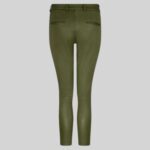 Streamlined skinny fit women leather pants back view