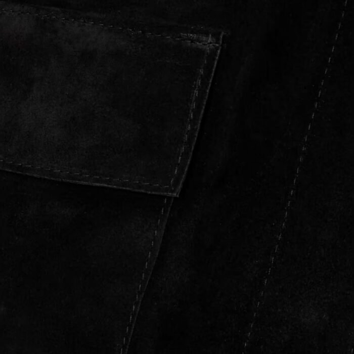 Black Suede Jacket Women - Close-up