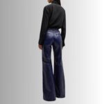 Leather Cargo Pants Women - Back View