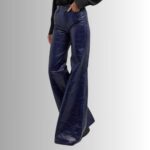Leather Cargo Pants Women - Side View