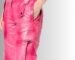 Pink Leather Pants - Close-up