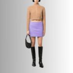 Purple Leather Mini Skirt - Full Picture