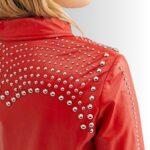Studded leather jacket womens-closeup