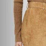 Suede Pants for Women - Close-up