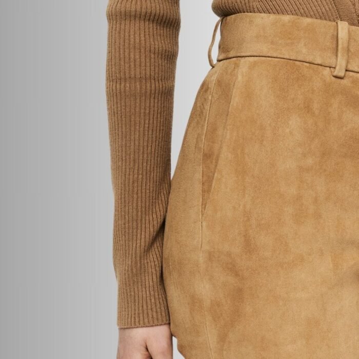 Suede Pants for Women - Close-up