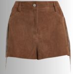 Suede Shorts for Women - Front View