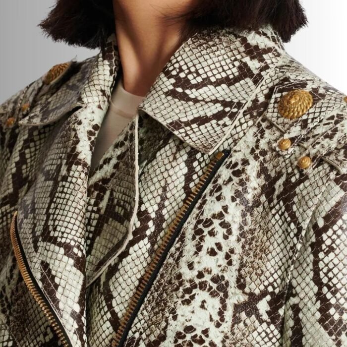 Python jacket womens-closeup